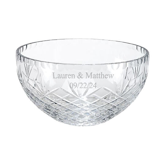 Optic Lead-Free Crystal Bowl with Medallion Pattern